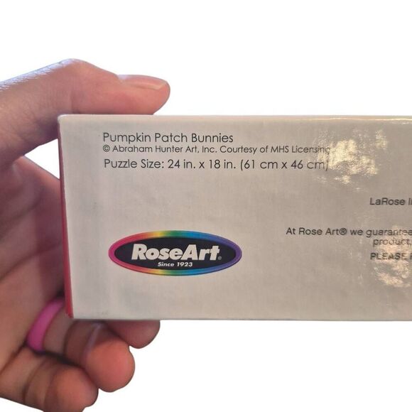 Rose Art Master Artist Abraham Hunter Pumpkin Patch Bunnies 500 pc Jigsaw Puzzle - Picture 7 of 10